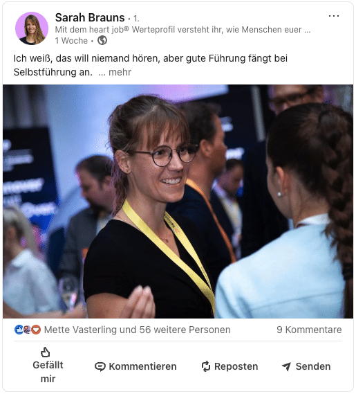 Beitrag heartjob Linkedin Studio 785